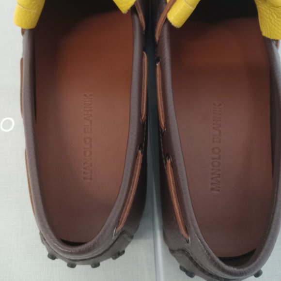 Manolo Blahnik | Shoes | Manolo Blahnik Mens Mocco Moccasin Leather ...